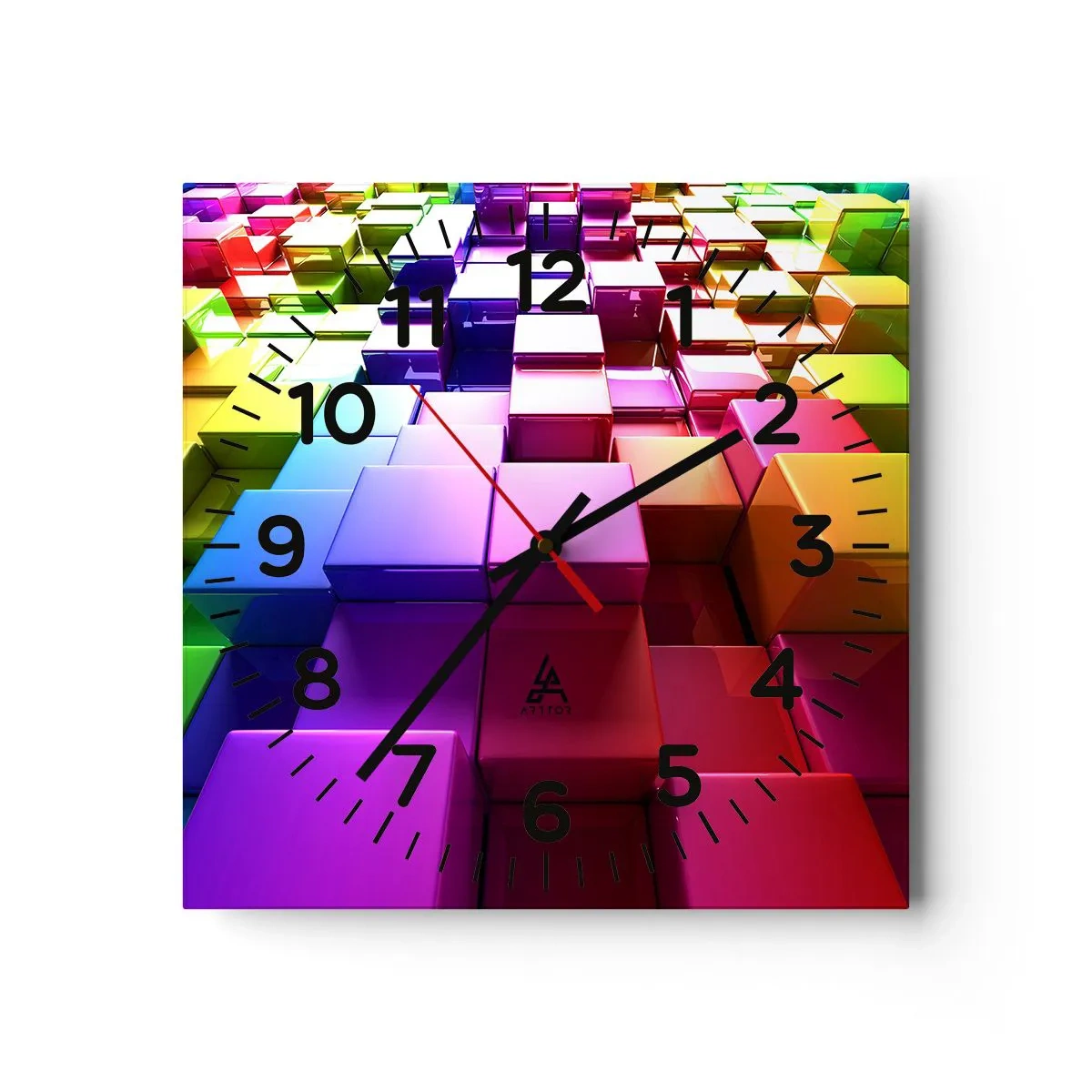 Zegar ścienny - Op-artowe wespół w zespół - 30x30 cm