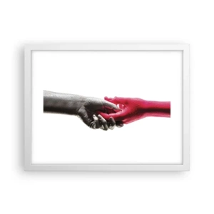 Plakat w białej ramie - Razem, choć inni - 40x30 cm