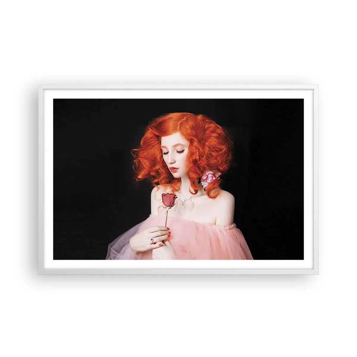 Plakat w białej ramie - W barokowym stylu - 91x61 cm