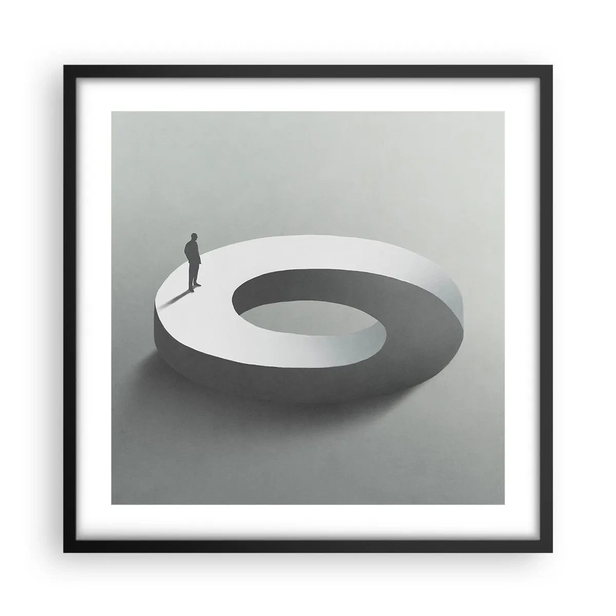 Plakat w czarnej ramie - I bądź tu mądry - 50x50 cm