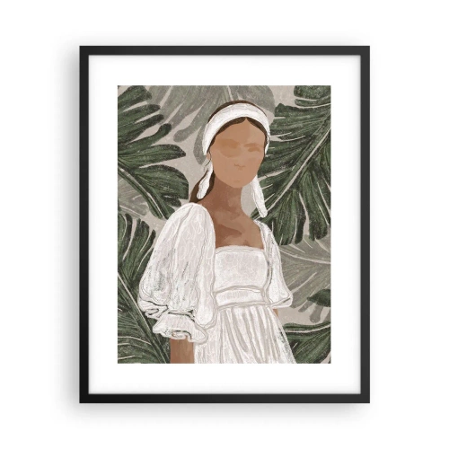 Plakat w czarnej ramie - Portret egzotyczny - 40x50 cm