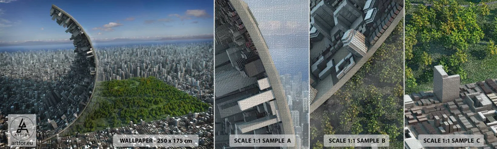 Fototapeta Próbka Premium Canvas - Natura jest wieczna - Abstrakcja, Architektura, Projekt - 100x30 cm