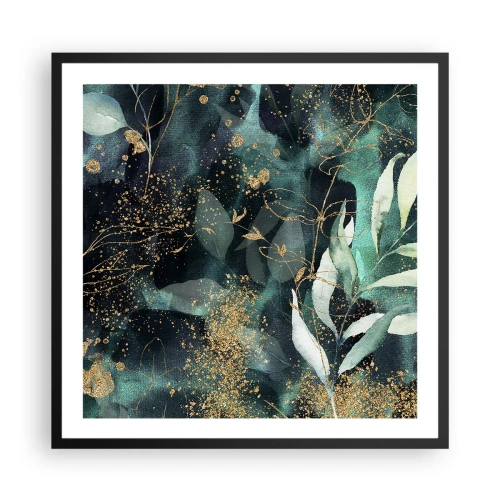 Plakat w czarnej ramie - Zaczarowany ogród - 60x60 cm