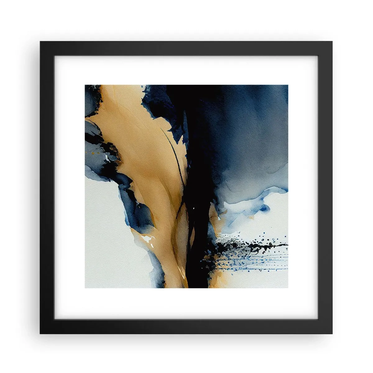 Plakat w czarnej ramie - Za zasłoną - 30x30 cm