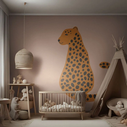 Fototapeta Standard Eco - Ilustracja pantery w stylu minimalistycznym - 100x70cm - Panterka to modny wzór - Nowoczesna dekoracja ścienna do salonu i sypialni ARTTOR