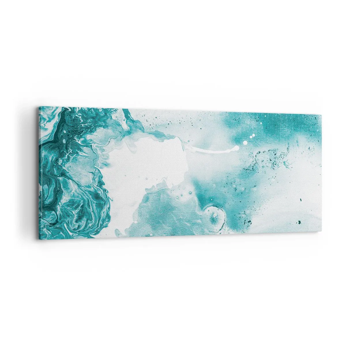 Obraz na płótnie - Rozlewiska błękitu - 100x40 cm