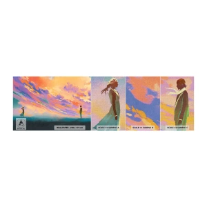 Fototapeta Próbka Premium Canvas - Siła przyciągania - Abstrakcja, Kobieta I Mężczyzna, Sztuka - 100x30 cm