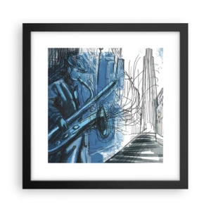 Plakat w czarnej ramie - Miejska rapsodia - 30x30 cm