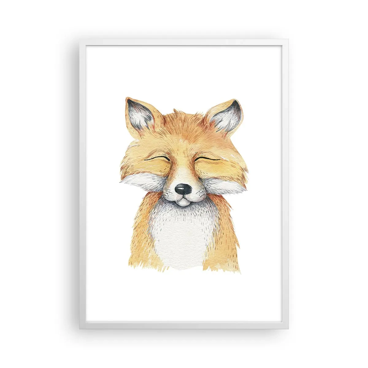 Plakat w białej ramie - Lisie humory - 50x70 cm