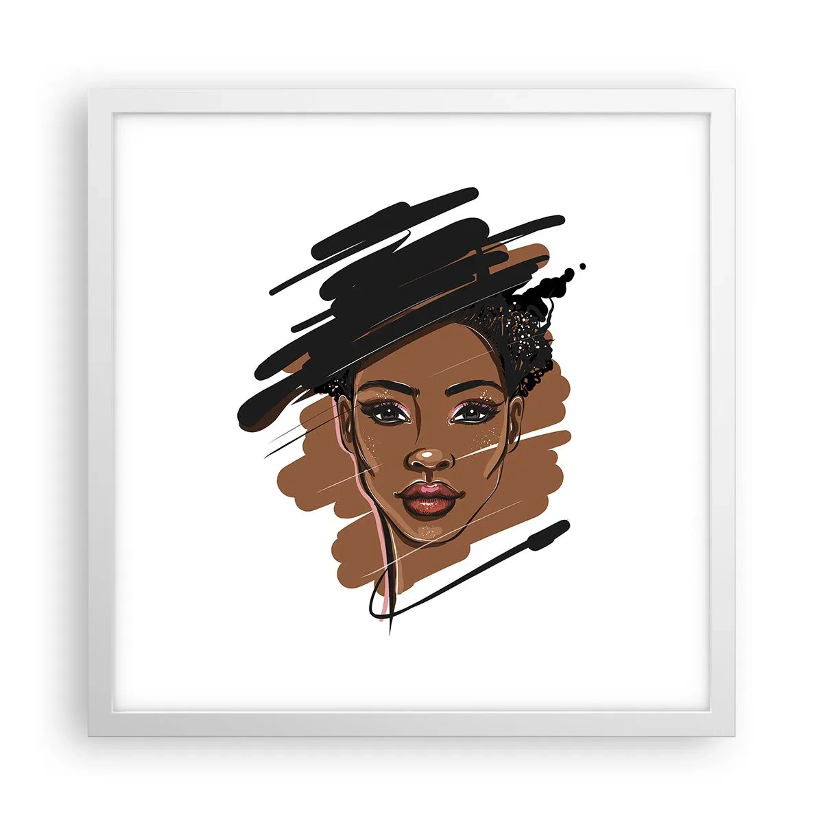 Plakat w białej ramie - Słodka jak czekolada - 40x40 cm