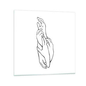 Obraz na szkle - Dobry dotyk - 40x40 cm