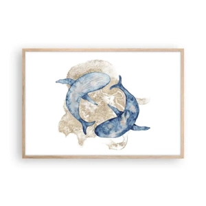 Plakat w ramie jasny dąb - Przyjaźń czy kochanie? - 91x61 cm