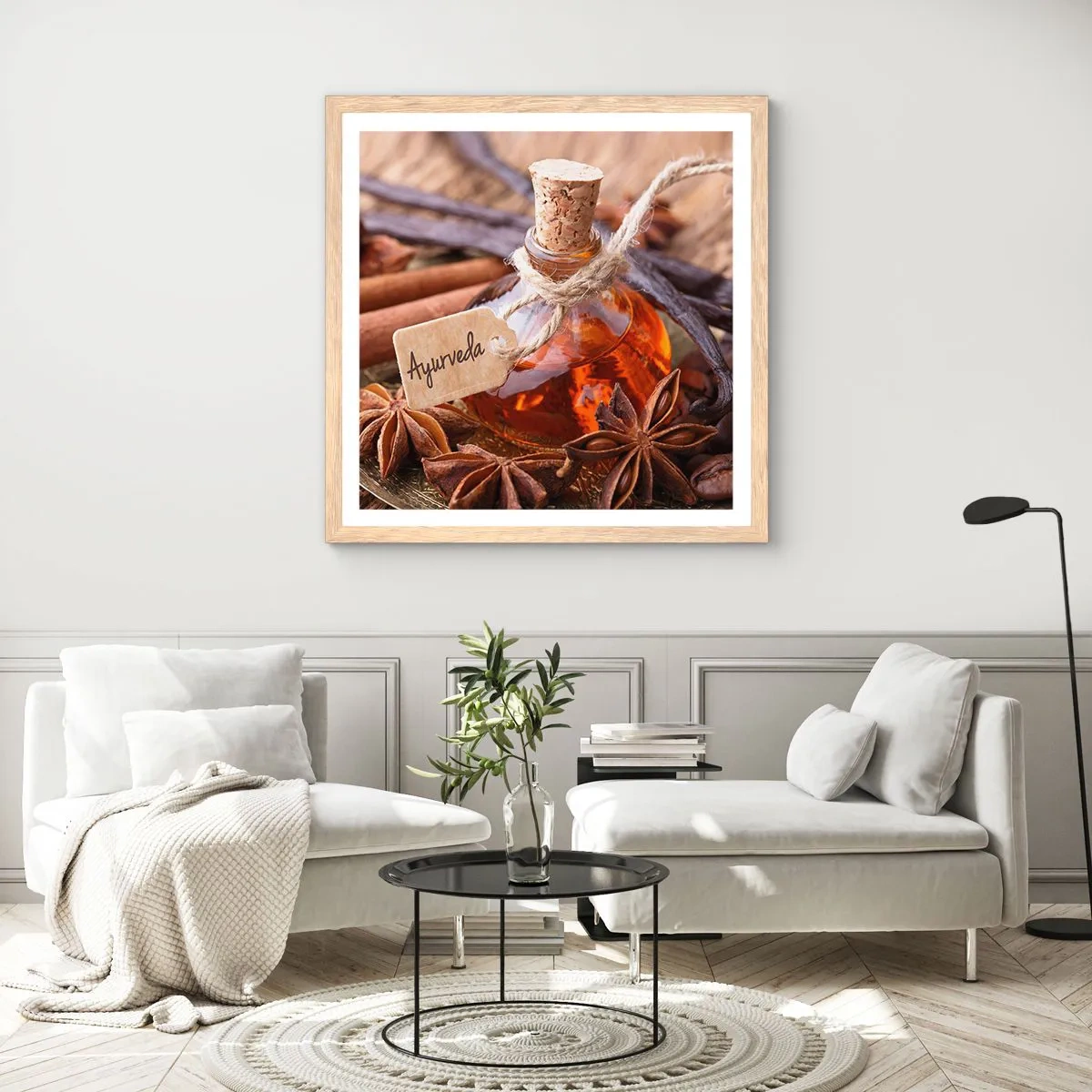 Plakat w ramie jasny dąb - Ku jedności ciała i ducha - 30x30 cm