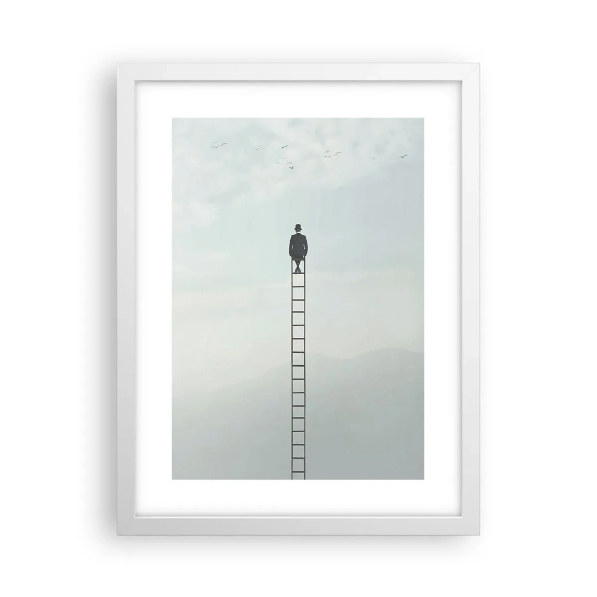 Plakat w białej ramie - Wznieś się ponadto - 30x40 cm