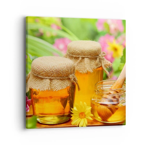 Obraz na płótnie - Słodko i kwiatowo - 40x40 cm