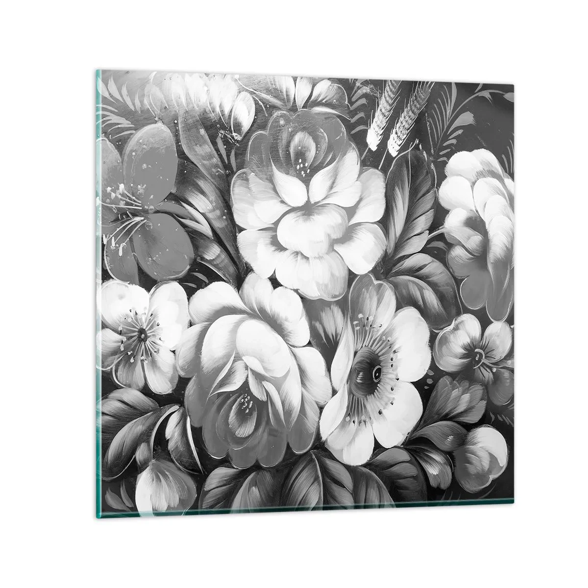 Obraz na szkle - Piękne nawet w szarości - 60x60 cm