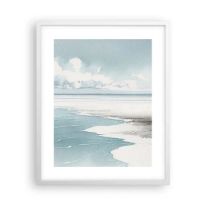 Plakat w białej ramie - Łagodny przypływ - 40x50 cm