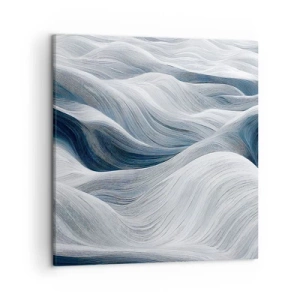 Obraz na płótnie - Biało-błękitne fale - 50x50 cm