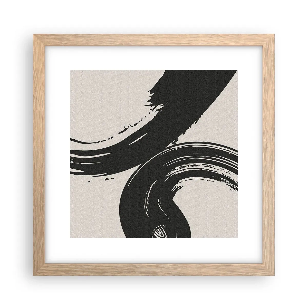 Plakat w ramie jasny dąb - Zamaszyście i koliście - 30x30 cm