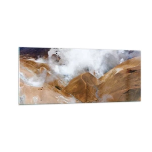 Obraz na szkle - Surowa uroda Islandii - 100x40 cm