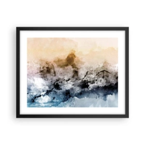 Plakat w czarnej ramie - Zatopione w tumanie mgły - 50x40 cm