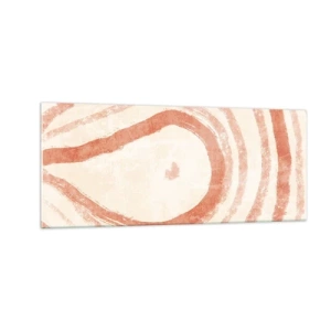 Obraz na szkle - Koralowe kręgi – kompozycja - 100x40 cm
