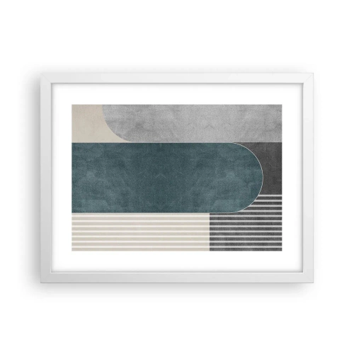 Plakat w białej ramie - Kompozycja na poziomie - 40x30 cm