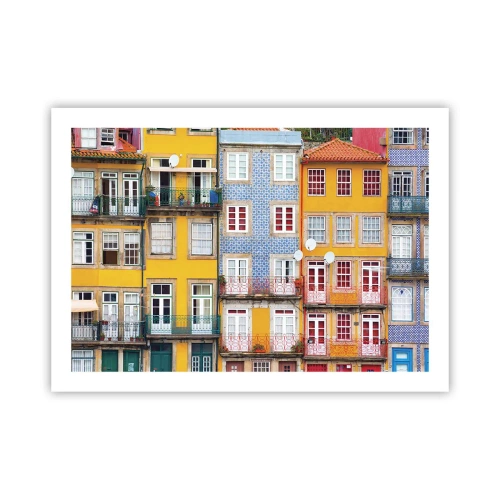 Plakat - Barwy starego miasta - 70x50 cm