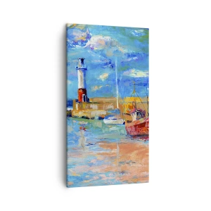 Obraz na płótnie - Popołudnie w tęczowej zatoce - 45x80 cm