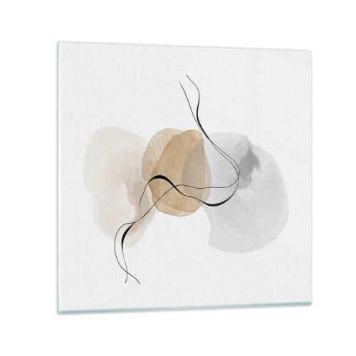 Obraz na szkle - Powietrzne paciorki - 60x60 cm