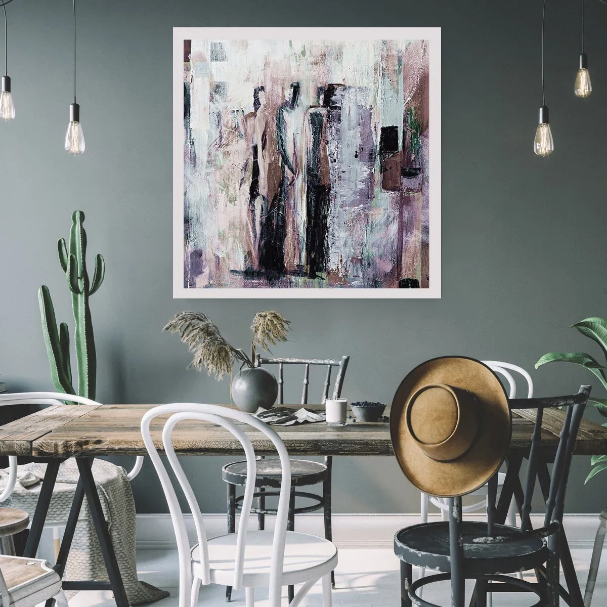 Plakat - Tajemnicza trójka - 60x60 cm