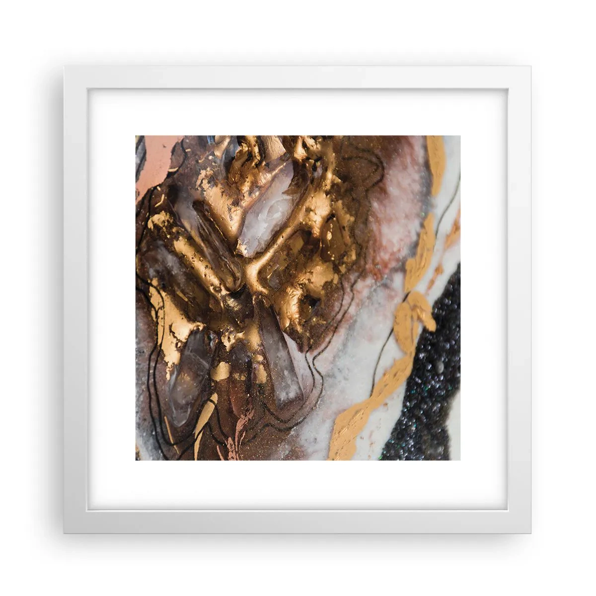 Plakat w białej ramie - Żywioł ziemi - 30x30 cm