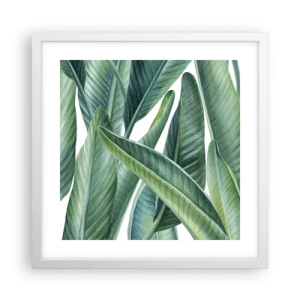 Plakat w białej ramie - Zieleń sama w sobie - 40x40 cm
