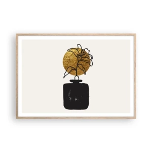 Plakat w ramie jasny dąb - Piękno na wagę złota - 100x70 cm