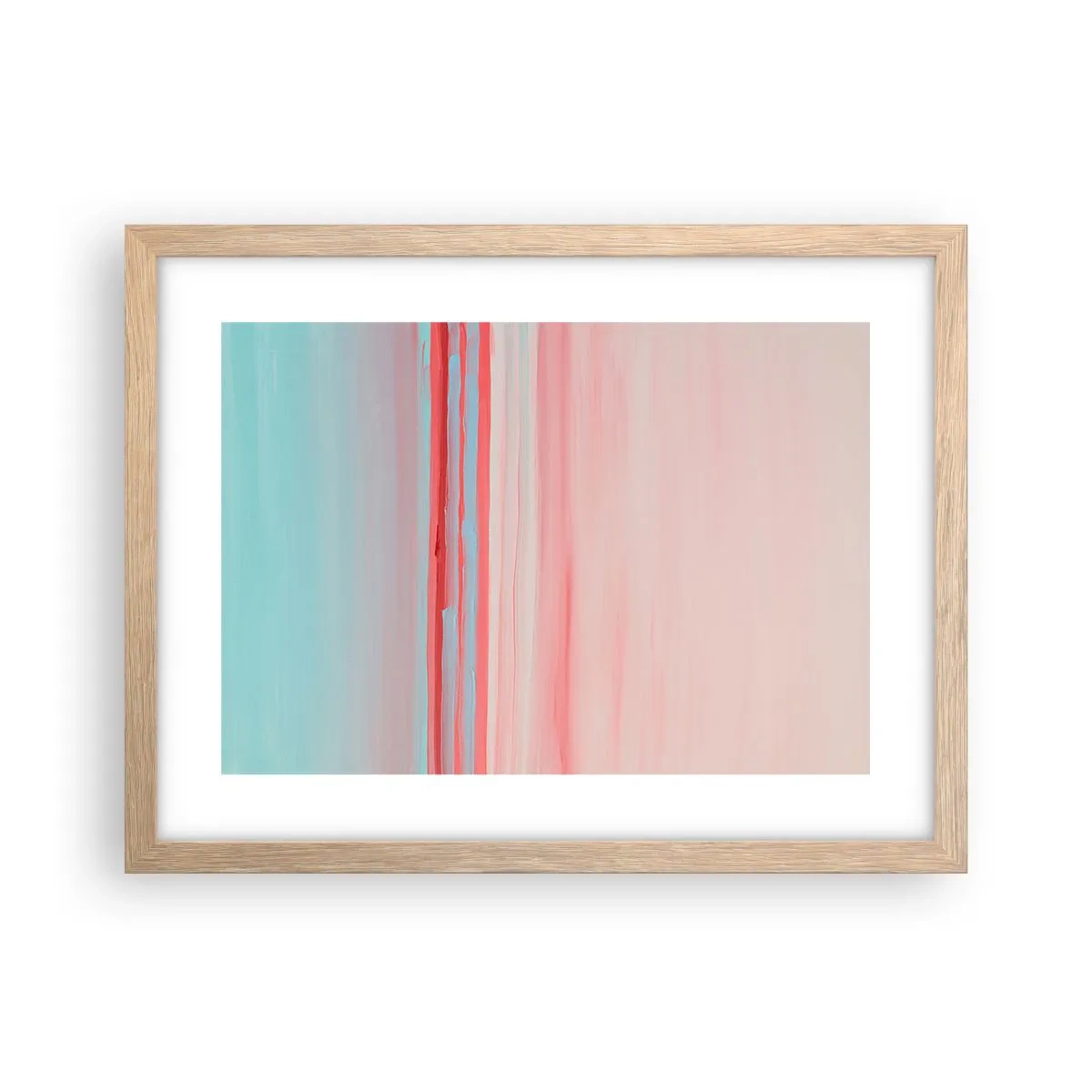 Plakat w ramie jasny dąb - Abstrakcja o świcie - 40x30 cm