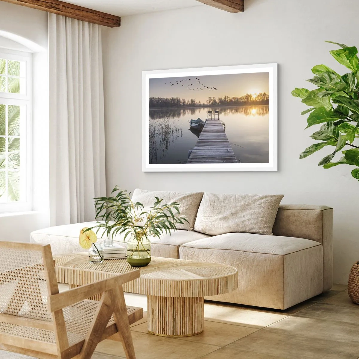 Plakat w białej ramie - Wrócę za jakiś czas - 100x70 cm
