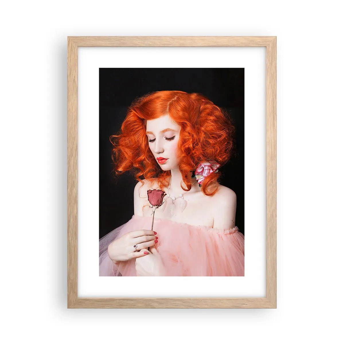 Plakat w ramie jasny dąb - W barokowym stylu - 30x40 cm