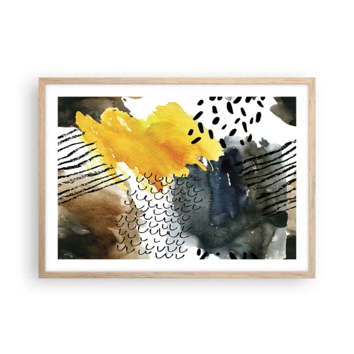 Plakat w ramie jasny dąb - Spotkanie żywiołów - 70x50 cm