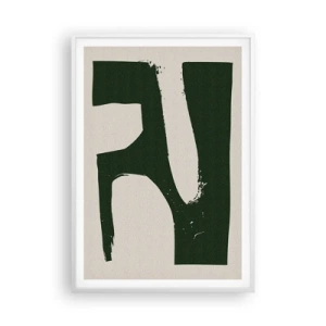 Plakat w białej ramie - Zatoki bieli - 70x100 cm
