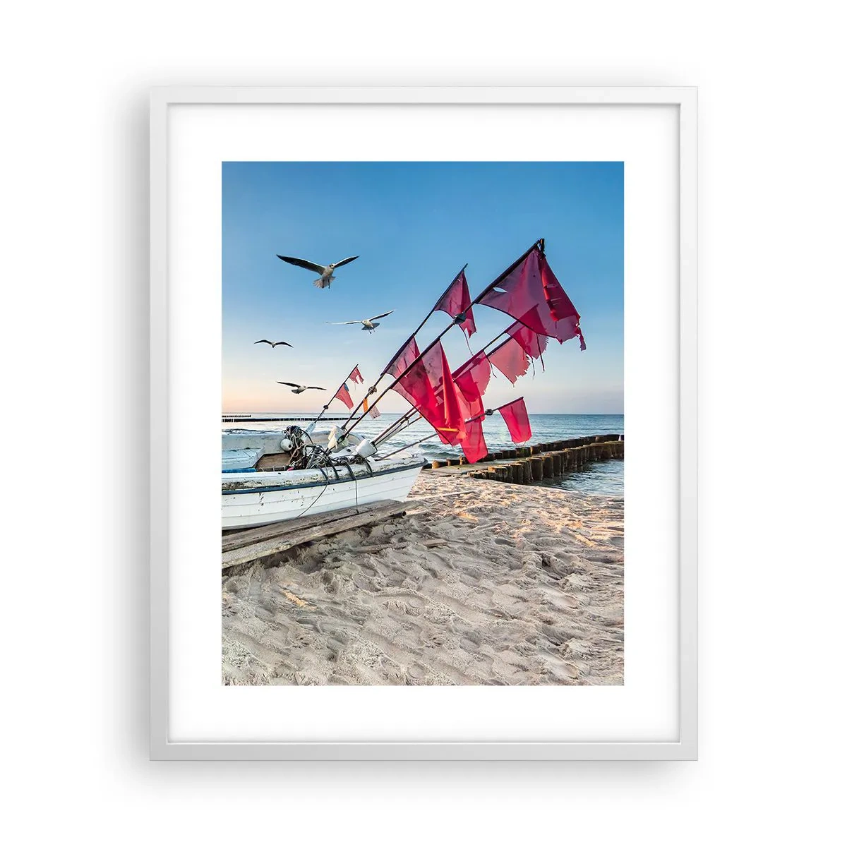 Plakat w białej ramie - Zasłużony odpoczynek - 40x50 cm