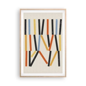 Plakat w ramie jasny dąb - Kompozycja na poziomie - 61x91 cm