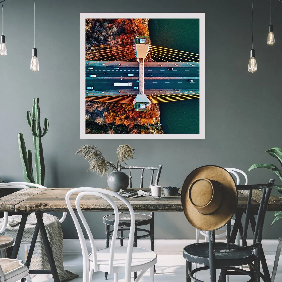 Plakat - ZA wodami, za lasami - 50x50 cm