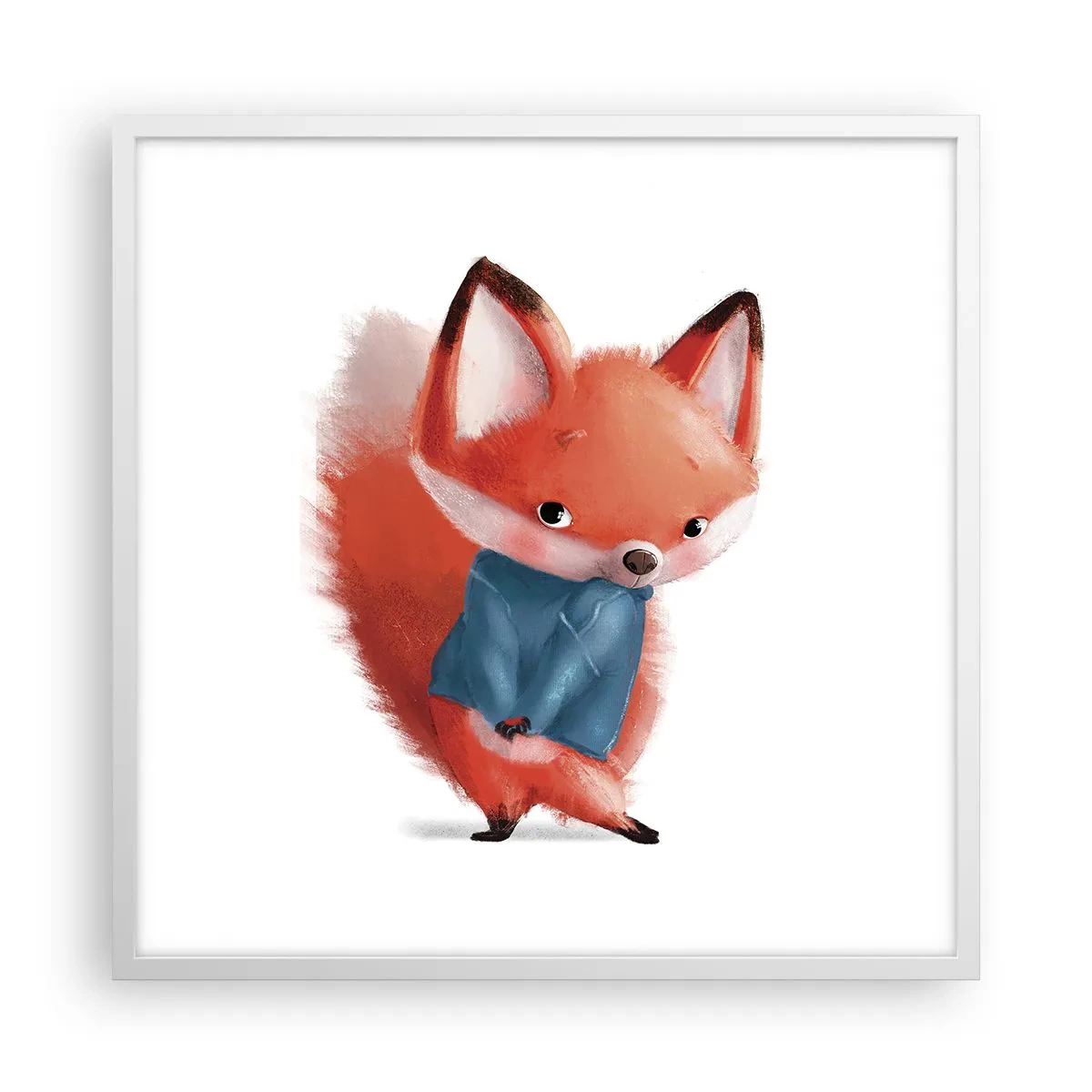 Plakat w białej ramie - Ładnie mi w tym? - 60x60 cm