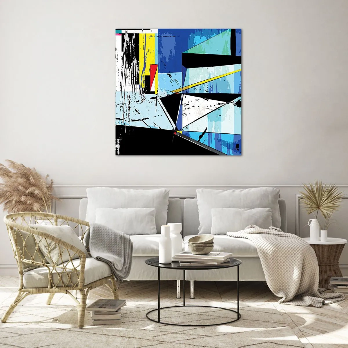 Obraz na szkle - Patrzeć na świat pod kątem... - 70x70 cm