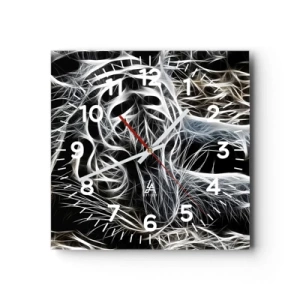 Zegar ścienny - Studium kociej lekkości - 40x40 cm