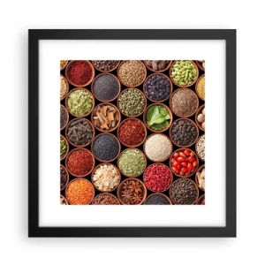 Plakat w czarnej ramie - Wszystkie smaki świata - 30x30 cm