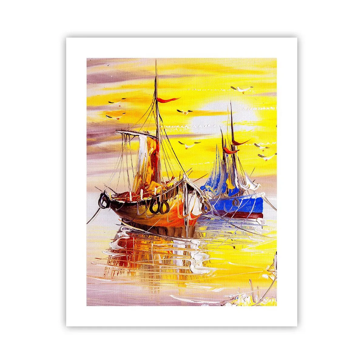 Plakat - Zasłużony odpoczynek w porcie - 40x50 cm