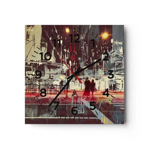 Zegar ścienny - Wielkomiejska przeprawa - 30x30 cm