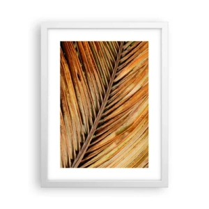 Plakat w białej ramie - Kokosowe złoto - 30x40 cm
