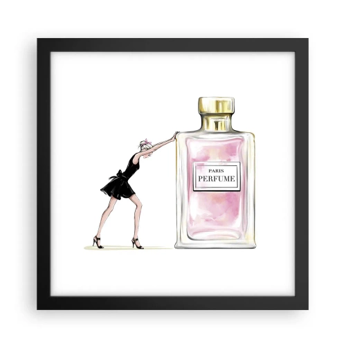 Plakat w czarnej ramie - Esencja kobiecości - 30x30 cm